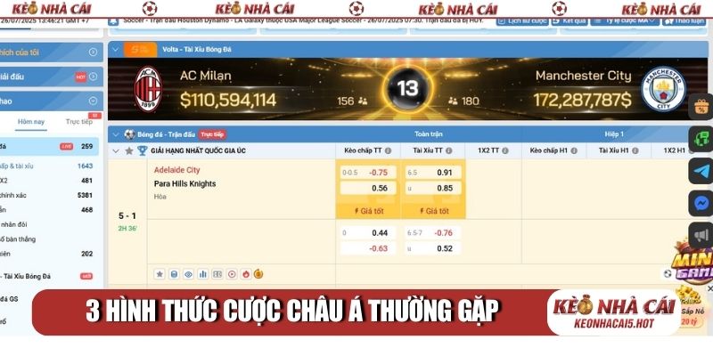 3 hình thức cược châu Á thường gặp