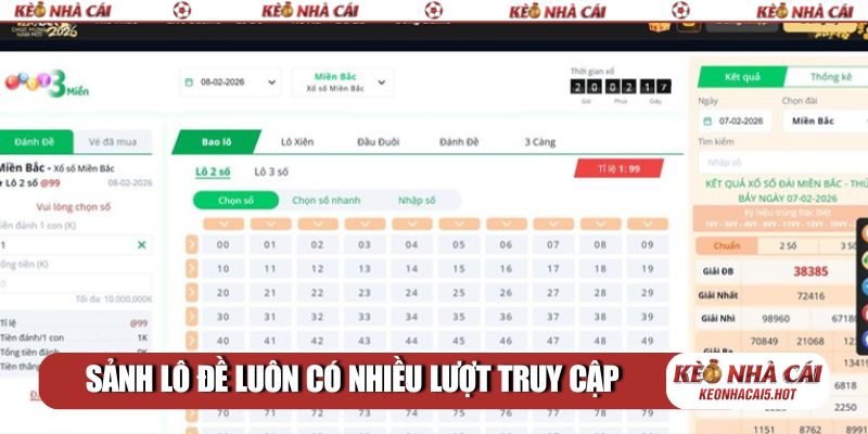 Sảnh lô đề luôn có nhiều lượt truy cập mỗi ngày